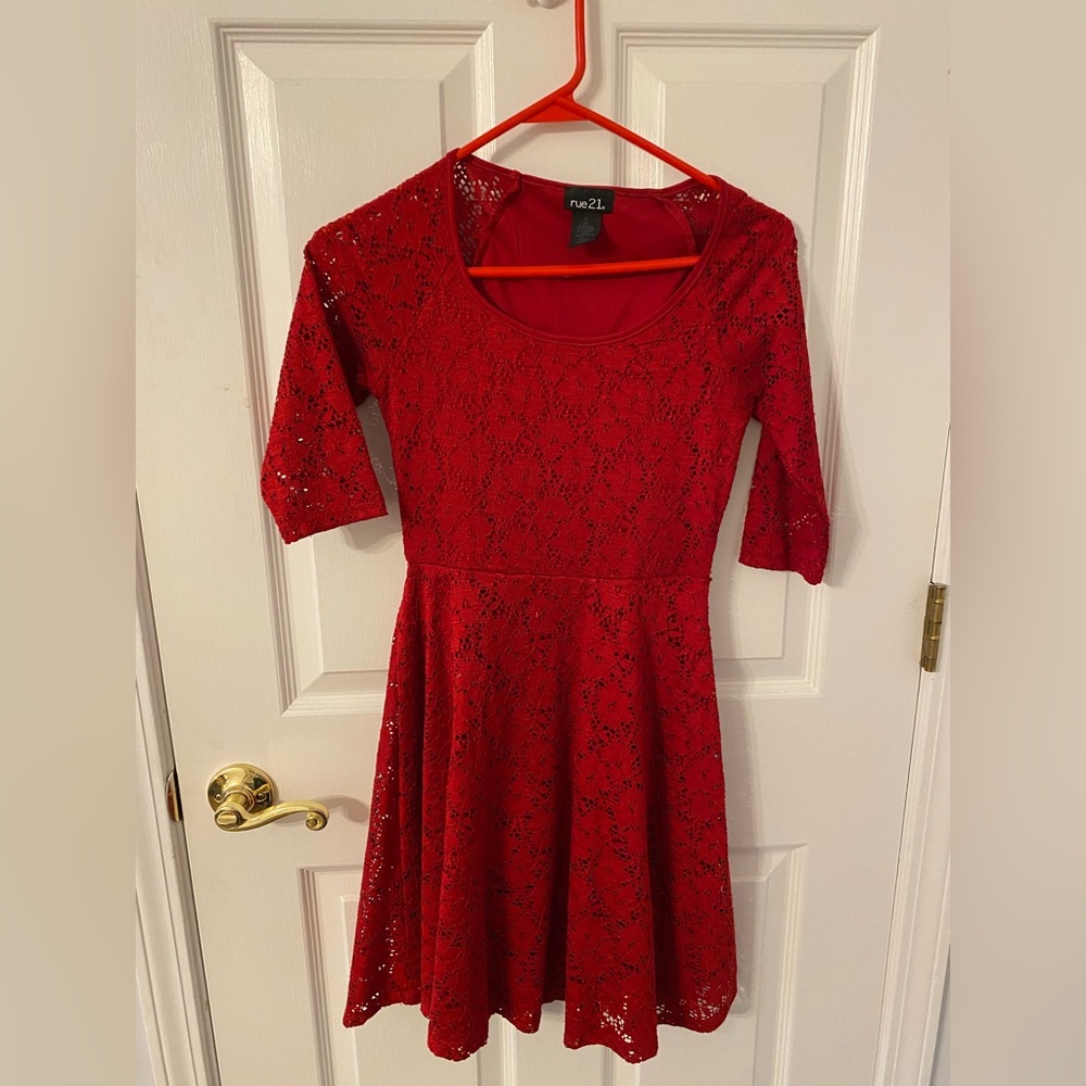 Bright red, size small, rue 21 dress